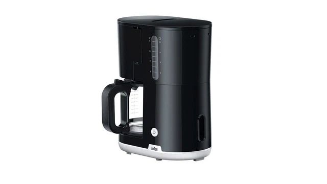 Braun KF1100 10 Tassen Filterkaffeemaschine (Schwarz, Weiß) Schwarz, Weiß