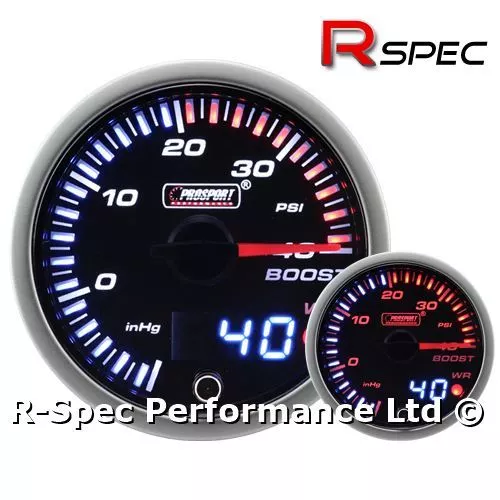 Prosport 60mm JDM Dual Display Stepper Motor Warning Turbo Boost Gauge - PSI