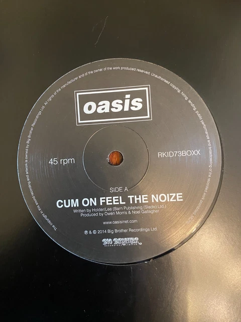 Oasis promo 12” Cum On Feel The Noize Oasis – Cum On Feel The