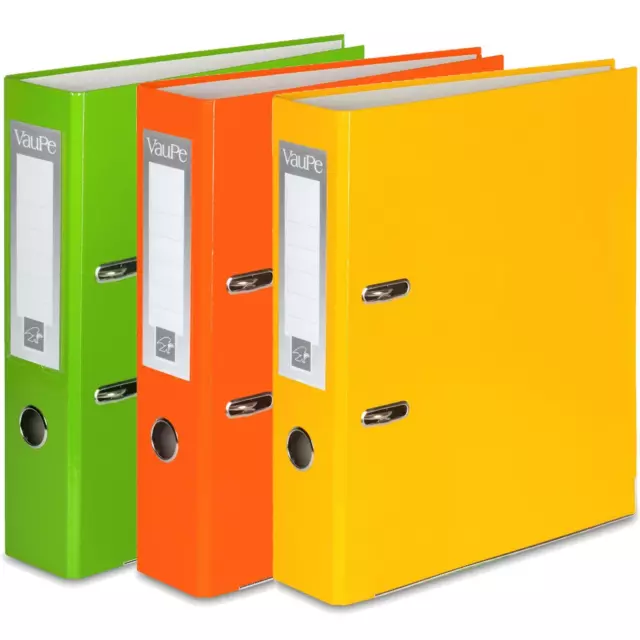 Lever Arch Folders Neon A4 75mm Document Files Large Storage 3Pack OfficeCentre®