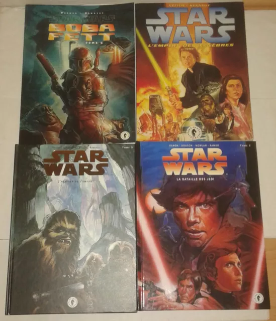 4 BD livre star wars empire ténèbres l'empire bataille jedi boba fett dark vador