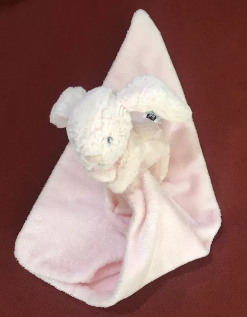 Little Jellycat Bashful Pink Bunny Rabbit Baby Security Blanket lovey Plush