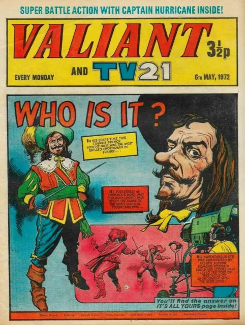 Valiant & Tv21 - 6Th May 1972 - Rare Edition From The Golden Age Of Comics [No]