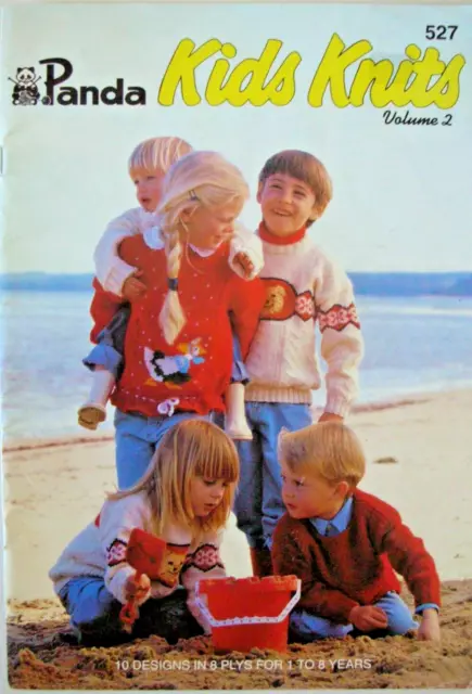 Panda Knitting Pattern Book 527 - KIDS KNITS VOL:2 - 10 Designs in 8Ply 1 to 8Yr