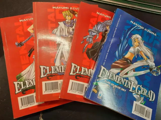 ELEMENTAL GERAD n 2,4,9 e FLAG OF BLUE SKY 1 MAYUMI AZUMA STAR COMICS