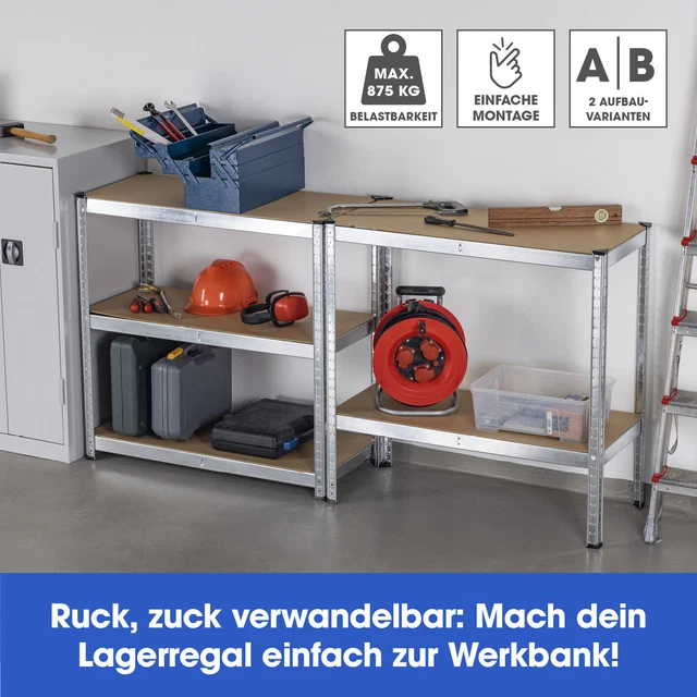 Mendler - Scaffale Officina Ufficio Garage Hwc-e33 Metallo Mdf 5x - Foto 9