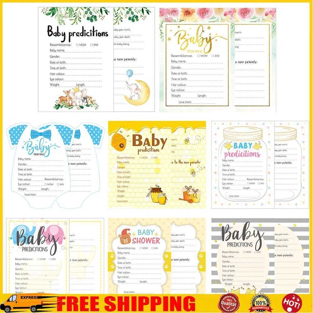 Baby Shower Game Consigli Previsione Carte Preferiti per Ragazza Ragazzo Neonati Confezione da 10