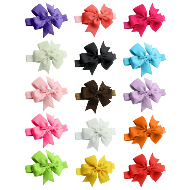 15 Colors Baby Girls Elastic Headbands Child Elasticity Fishtail