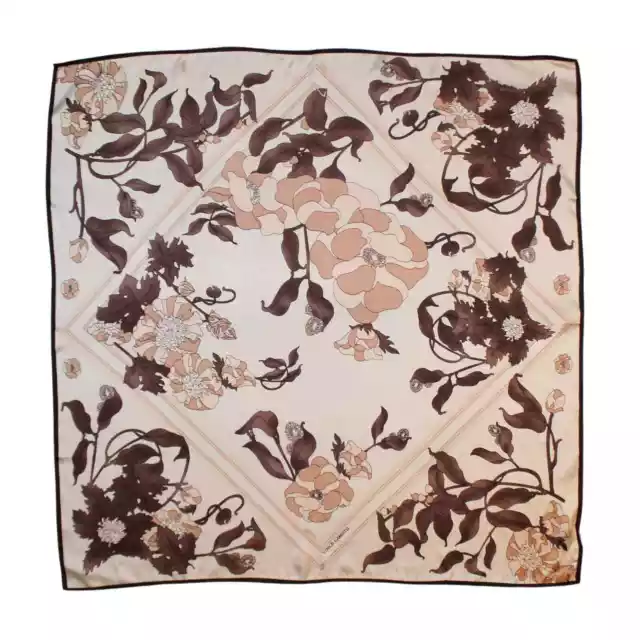 Vince Camuto 100% Silk Linear Floral 36" Square Scarf #VC2342