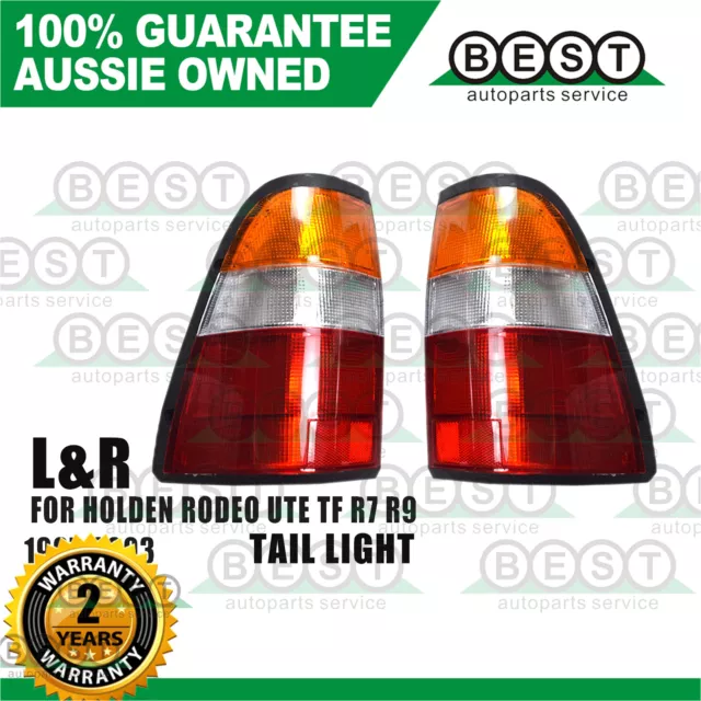 Pair LH+RH Tail Light Rear Lamp Amber For Holden Rodeo TF R7 R9 98-02