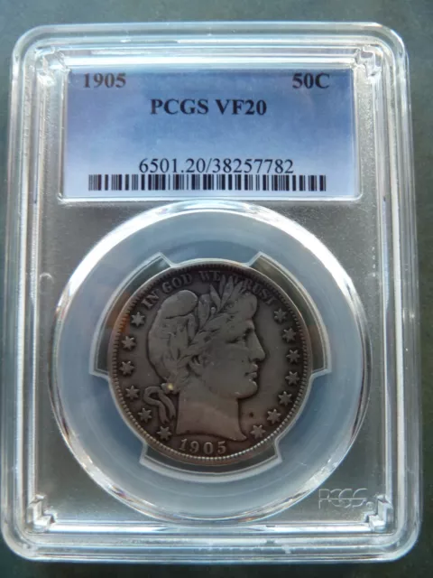 1905-P Barber Half Dollar, PCGS VF-20