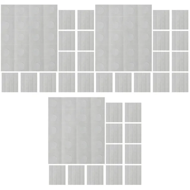 75 hojas de pegatinas de doble cara puntos adhesivos transparentes sin rastros