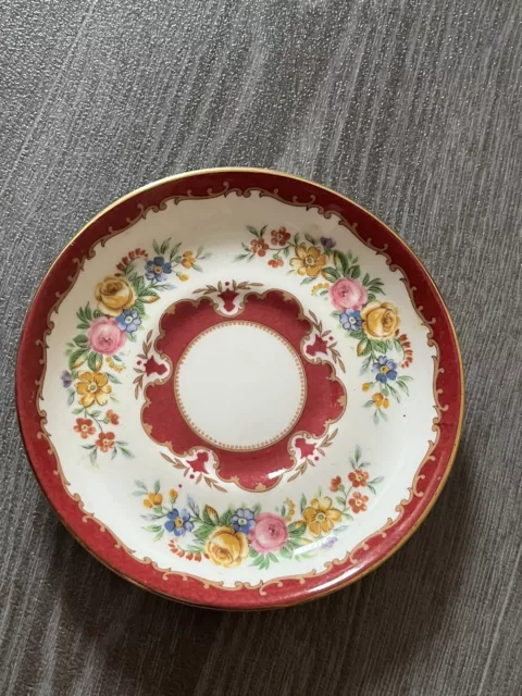 Beautiful Vintage Crown Staffordshire Small Bone China Trinket Plate