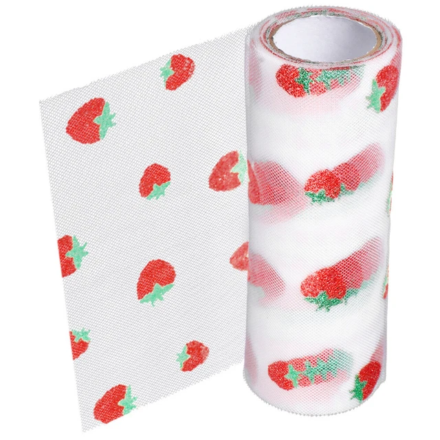 rouleaux de tulle à la fraise 1 rouleau robe ruban de polyester festival pour co