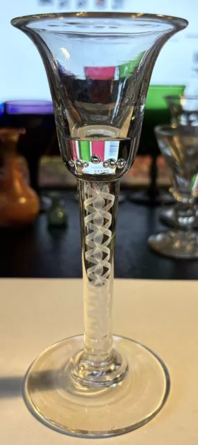 Georgian Air Twist Stem Glass