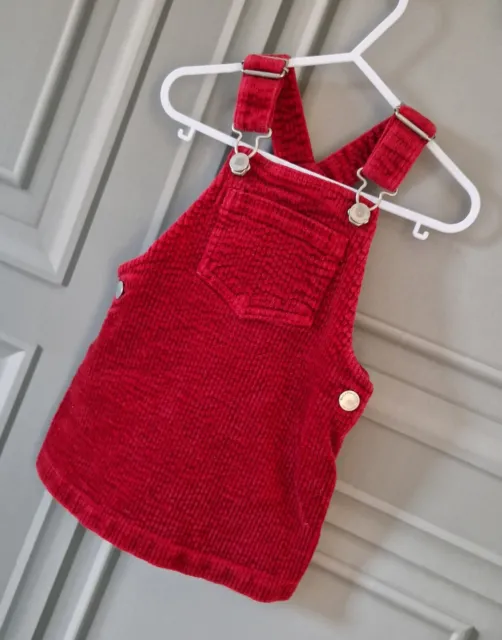 Next Baby Red Corduroy Pinafore Dress Bnwot Easter/birthday/party/spring/summer