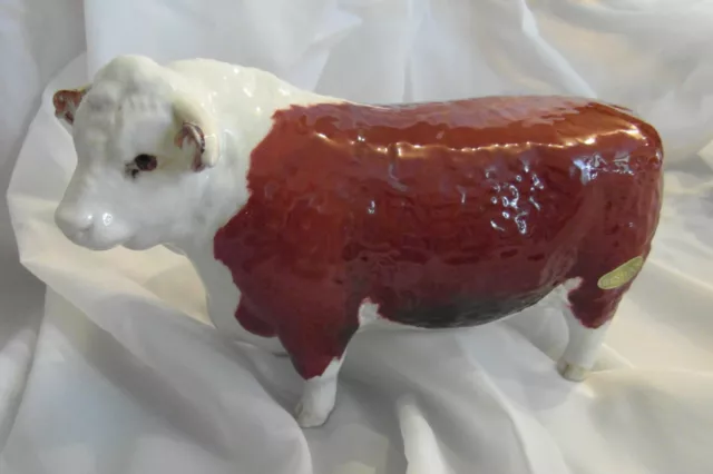 Beswick Hereford Bull Champion Of Champions No 1363A Vgc & Beswick Foil Sticker