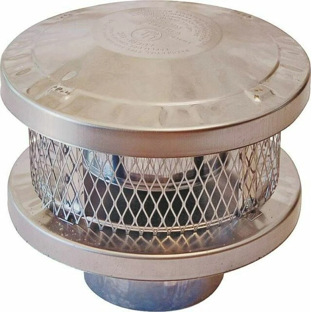 New American Metal Ameri-Tec 8Hs-Rcs 8 Inch Chimney Stove Round Vent Cap