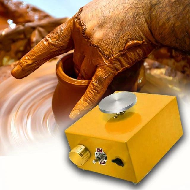 Mini Electric Pottery Wheel Machine For Ceramic Work Art Craft Clay Molding R4H7