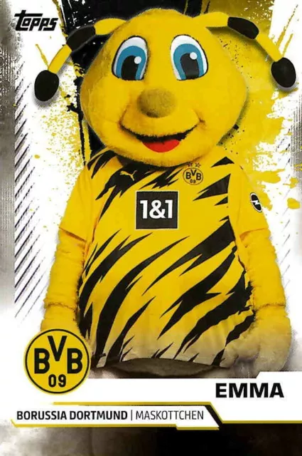 Topps Bvb Borussia Dortmund Team Lot 20/21 XL Carte No. 02 Petite Mascotte Emma