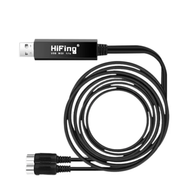 Convertisseur / Adaptateur d'Interface MIDI Hi-Fi USB IN-OUT avec Cable MI3066