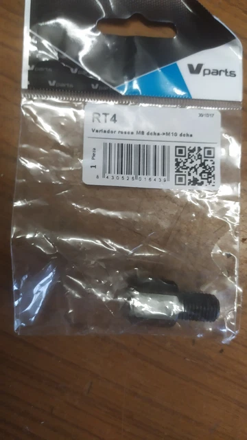 Adaptateur Rétroviseur droit mâle M10/125 pas à droite/femelle M8/125 pas à droi