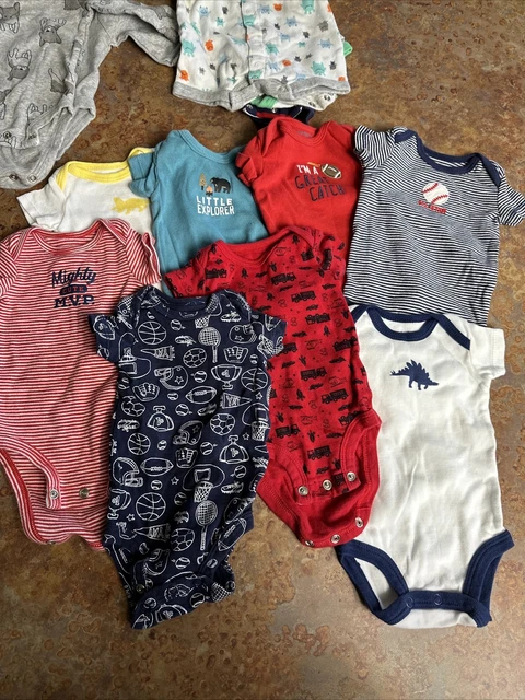 13 Piece Baby BOY CLOTHES LOT!! All Newborn Size Carters