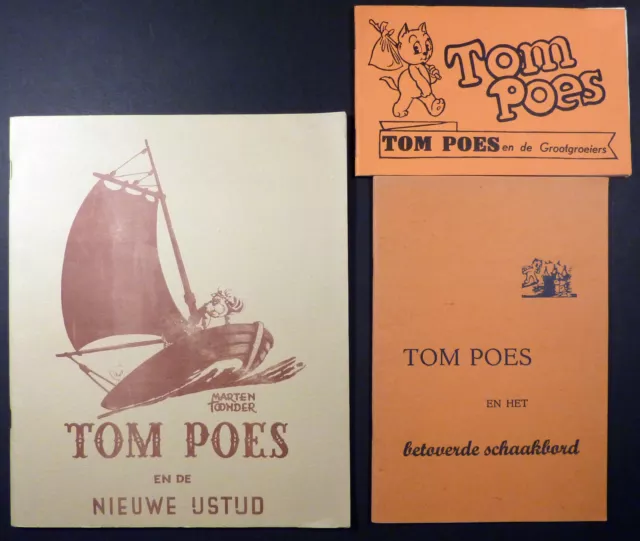 Tom Poes Marten Toonder 3 volumes TBE