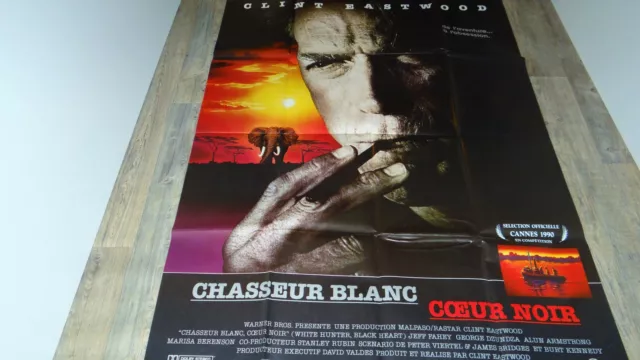 clint eastwood CHASSEUR BLANC COEUR NOIR  !  affiche cinema