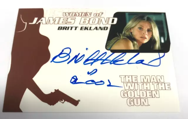 Women Of James Bond In Motion Trading Card Autographed Card Wa11 Britt Ekland