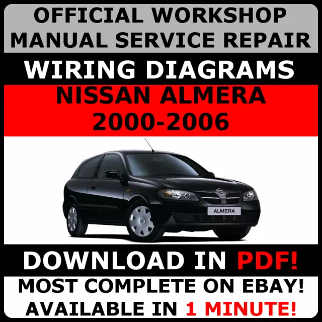 OFFICIAL WORKSHOP Service Repair MANUAL for NISSAN ALMERA 2000-2006 +WIRING #