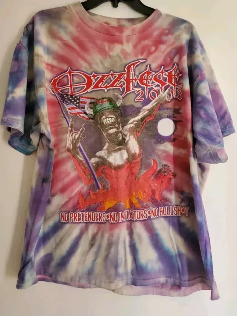 Ozzfest Shirt Men's XL Vintage 2003 Korn Disturbed Ozzy Osbourne Tie Dyed