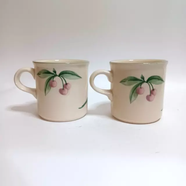 Pfaltzgraff Coffee Mugs Garden Party Pattern Replacement Set of 2