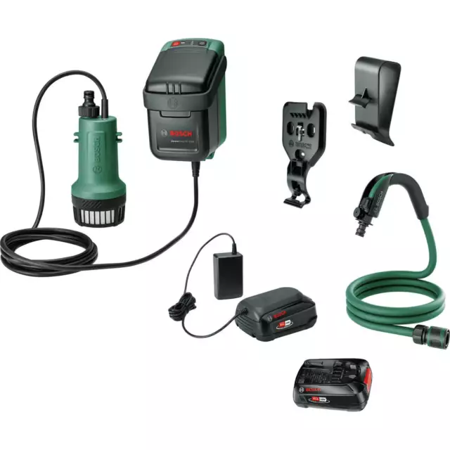 Bosch GARDENPUMP 18-2000 P4A 18v Cordless Submersible Water Pump 2 x 2.5ah Li-io