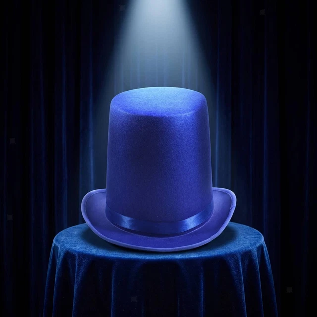 TRADITIONAL TOP HAT with Satin Band | Structured, Adult Top Hat, for ...