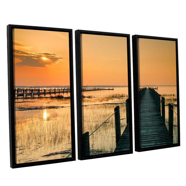 ArtWall Steve Ainsworth 'Quiet Time' 3 Piece Floater Framed  Extra Large