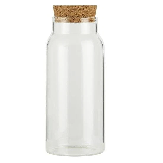 Tarro de Cristal Contenedor Almacenaje Decorativo / con Corcho Tapa 330 ML Por