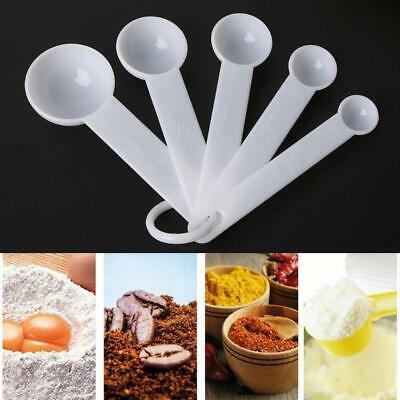 5 piezas cuchara medidora cucharadita de plástico cucharadita utensilio de cocina herramienta 3 colores