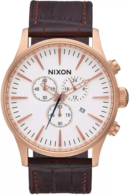 Nixon A405-2459 Sentry Chrono Brown Leather Men's Watch