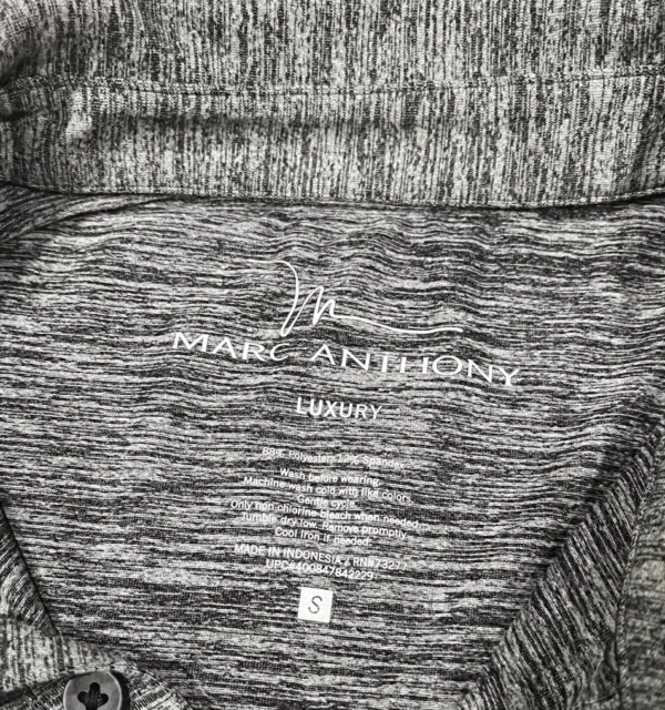 MEN’S MARC ANTHONY Dark Gray Heather Luxury Soft Polo Shirt ~ Size ...