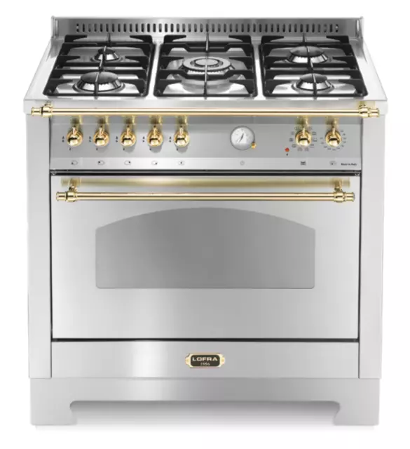 Lofra Dolcevita Rsg96Mft/Ci Cucina 90X60 Acciaio 5 Fuochi Forno Multifunzione