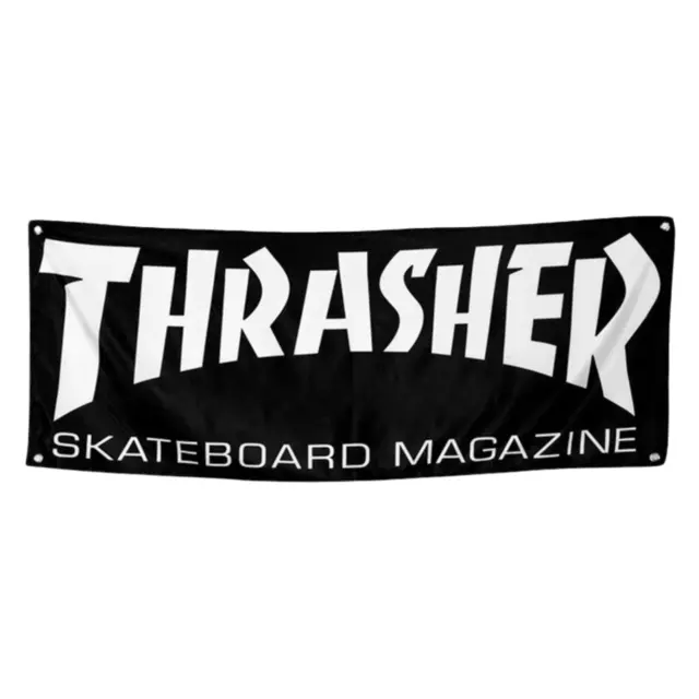 Thrasher Poster Banner Skateboard "Magazine Logo" Cloth Skate Banner 58" x 25"