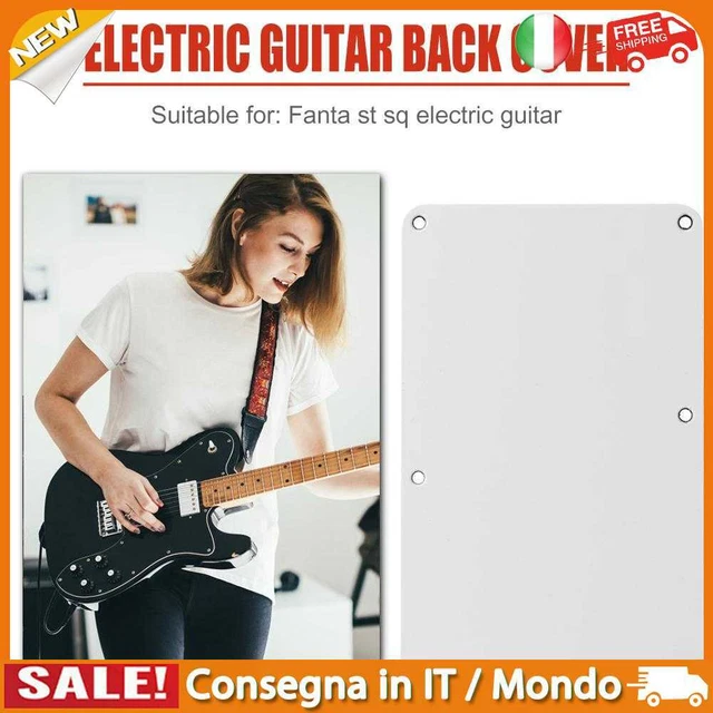 IT 6-Hole Closed Style Electric Guitar Cavity Cover PVC Backplate (White)