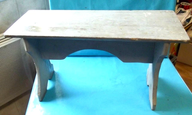 1 Antiguo Reposapiés Madera Vintage 1950 Francia Obra Manualidades Hecho a Mano