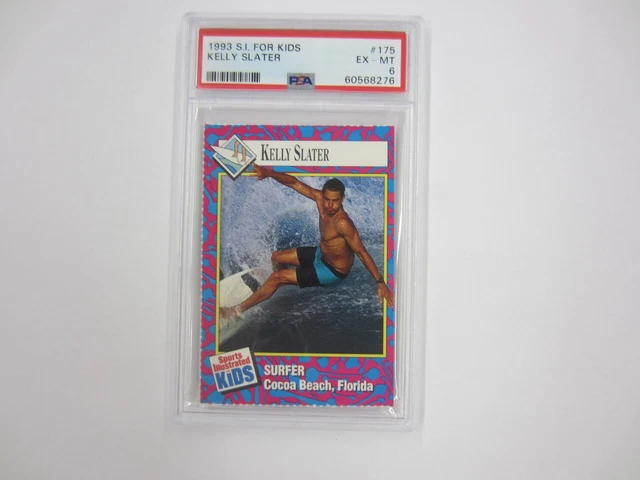 1993 S.I. For Kids KELLY SLATER #175 RC Rookie PSA 6 EX-MT Sports Illustrated 1993 S.I. For Kids KELLY SLATER #175 RC Rookie PSA 6 EX-MT Sports Illustrated