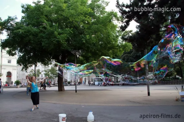 Bubble Sticks für Riesenseifenblasen - Stäbe mit Schnur in 25 Farben - Größe S - 3