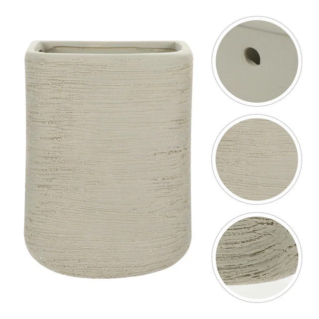 Vaso In Ceramica Bianco 20 Cm - Moderno E Minimalista Per Fiori Freschi O Secchi, Decorazione Boho - Foto 3