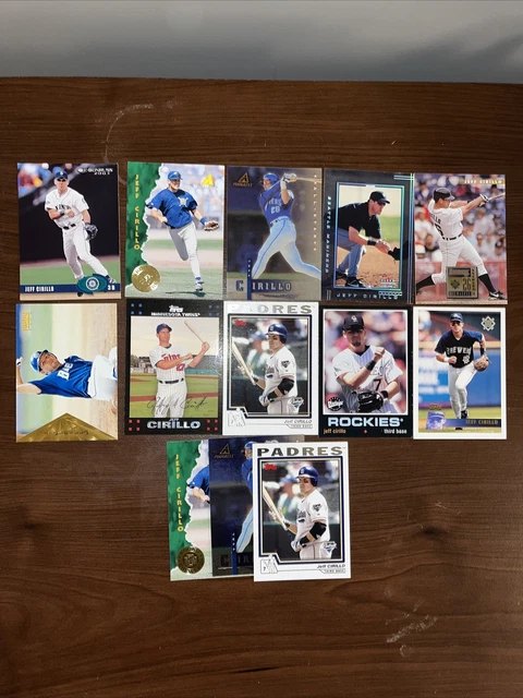 Jeff Cirillo Lot of 13 Rockies, Padres, Brewers, Twins 10 Different Cards Base