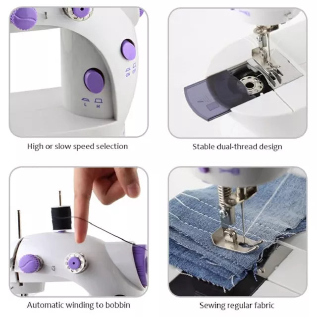 New Household Mini Sewing Machine For Beginners Kids DIY Home Decor Daily Sewing 3