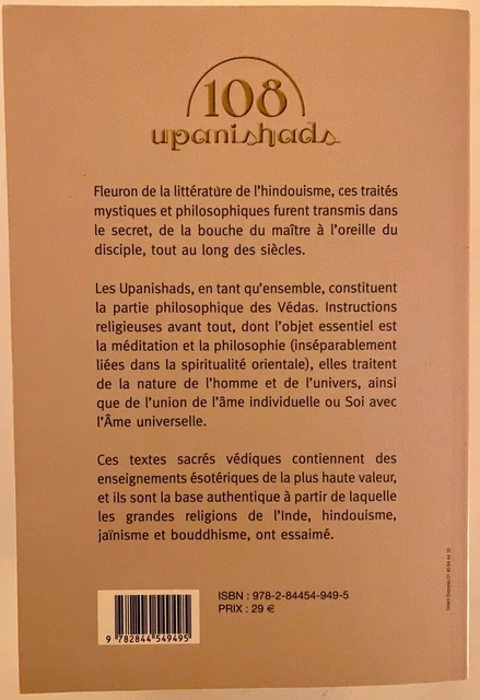 108 upanishads. Editions : Dervy 2